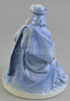 Zsolnay juhász és kutyája, kézzel festett, jelzett, hibátlan, m: 23 cm