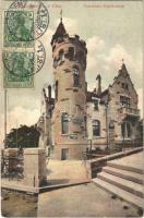 1910 Decín, Tetschen; Bodenbach am Elbe, Restaurant Schäferwand / restaurant, tower. TCV card (EK)