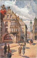 München, Munich; Kgl. Hofbräuhaus / beer hall, inn. Aquarell-Serie No. 2. s: Richard Wagner