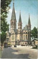 Berlin, Charlottenburg, Kaiser-Wilhelm-Gedächtniskirche / church, automobile, autobus