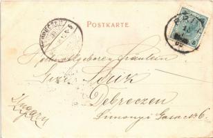 1900 Most, Brüx; Marktplatz / marketplace, shops, town hall, hotel (EK)