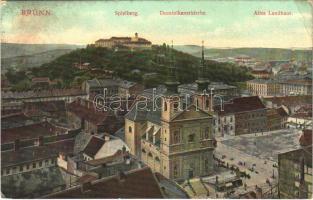 Brno, Brünn; Spielberg, Dominikanerkirche, Altes Landhaus / castle, church, old town hall