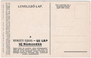 1925 Szent Év, Jézus a kereszten. Hátoldalon "Új Nemzedék" hetilap reklámja / Jesus Christ...