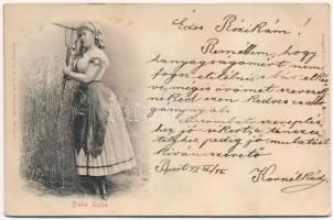 1899 Blaha Lujza. Strelisky cs. és kir. udvari fényképész. Emb. Reliefkarte (EK)