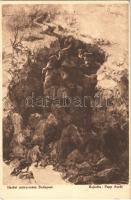1921 A legnehezebb akadály előtt. A m. kir. debreceni 3. honvéd gyalogezred tulajdona / WWI Austro-Hungarian K.u.K. military art postcard s: Papp Aurél (EK)