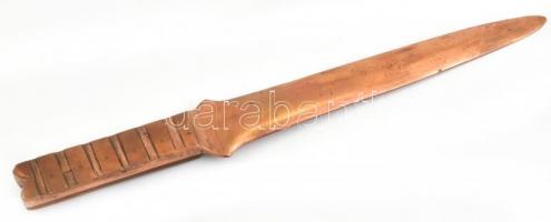 I. világháborús katonai emlék ágyú lövedék vezető bronzgyűrűből készült papírvágó kés  / World War I...