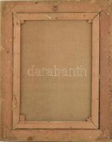 Iván Szilárd (1912-1988): Csendélet. Olaj, vászon, jelzett. Dekoratívm sérült blondel keretben, 80×6...