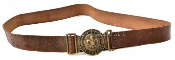 Háború előtti cserkész tiszti tábori sapka és derékszíj / Pre-war boy scout officer hat and belt