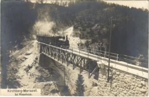Kirchberg-Mariazell bei Wienerbruck / narrow-gauge railway, bridge, locomotive