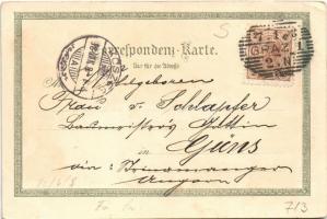 1898 (Vorläufer) Graz, Franz Joseph Brunnen, Blick von der Hilmwarte, Universität, Hilmteich. Ottmar...