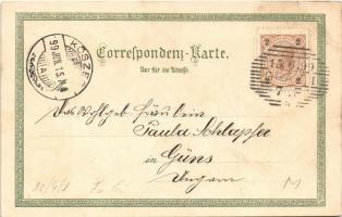 1899 (Vorläufer) Graz, Hauptplatz, Uhr Thurm / main square, clock tower. Ottmar Zieher Art Nouveau, ...