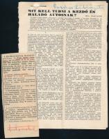 1937 Szieberth Imre (1873-1956) 3 db előadása: 
Az automobil múltja és jelene, Új irányzatok az aut...