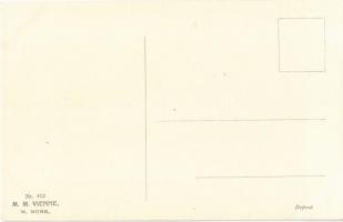 Kora reggeli ébredés. Ásítozó finoman erotikus hölgy fedetlen keblekkel / Gently erotic lady in the ...