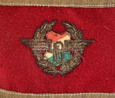 cca 1946 MÁV karszalag. Hímzett, jelzett (Mérei utóda Budapest) / Hungarian Railways armband. Embroi...