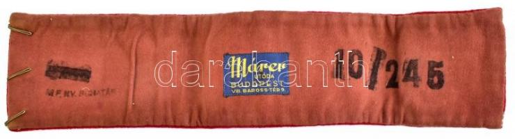 cca 1946 MÁV karszalag. Hímzett, jelzett (Mérei utóda Budapest) / Hungarian Railways armband. Embroi...