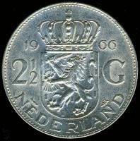 Hollandia 1966. 2 1/2G Ag "Julianna" T:2/3 kis ph