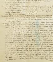 cca 1833 Országgyűlési jegyzőkönyv részlete, benne a Főrendiház vallási ügyekről szóló vitával, benn...