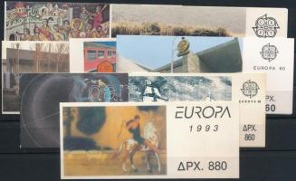 1985 1985-1993 Europa CEPT bélyegfüzetek, 1985-1993 Europa CEPT stamp-booklets Mi MH 4+5+6+8+13+14+15+16