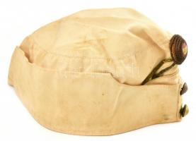 1938 előtti fehér honvéd tiszti tábori sapka, főhadnagyi rendfokozattal, műszaki topánnal / pre 1938...