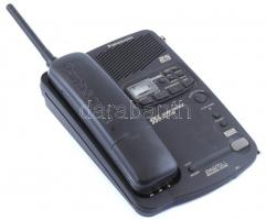 Retró Panasonic vezeték nélküli telefon, tápkábel nélkül, nem kipróbált, modellszám: KX-TCM418-B
