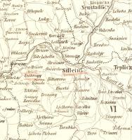 cca 1857-1859 Comitat Trencsin (Trencsény vármegye) térképe, vászontérkép, ceruzás aláhúzásokkal, 44...