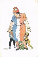 La France - A Francia Mama kedvencei. Szepes-nyomda Trianoni lapsorozat I. / Hungarian irredenta propaganda art s: Márton L. (fl)