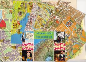 10 db külföldi térképes használatlan képeslap