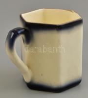 cca 1914-18 Emlék I. Világháborús porcelán bögre, matricás II. Vilmos német császár portréjával (kit...