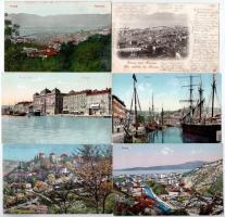 Fiume, Rijeka; - 6 db RÉGI város képeslap / 6 pre-1945 town-view postcards