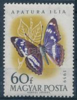 1959 Lepke (I.) 60f "a lepke szárnyán kettős fehér csík" lemezhiba (6.000)