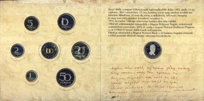 2005. 1Ft-100Ft 7klf db + 10Ft "József Attila" szettben T:PP Csak 7000db!