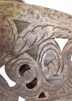 XIX. sz. Fringia huszár szablya. Feliratos, rajzos pengével a Nap, Hold és Esthajnalcsillag ábrázolá...