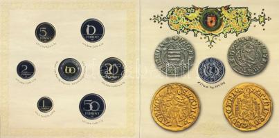 2008. 1Ft-100Ft 8klf db, szettben, benne "Mátyás király" Ag emlékérem T:PP Csak 3000db!