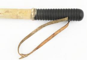 1920-1940 Rendőr gumibot bőr tokjával. Az első rendszeresített fajta. Javított. 40 cm / Vintage poli...
