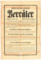 1919 Bp., Proletarier aller Länder, vereinigt Euch! - német nyelvű plakát a Tanácsköztársaság idejéből, szakadásokkal, 80×55 cm