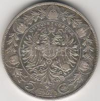 Ausztria 1907 5K ezüst T:3/4 ph.