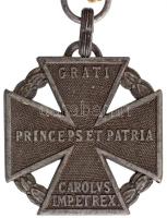 1916. "Károly-csapatkereszt" Zn kitüntetés mellszalagon T:2 / Hungary 1916. "Charles ...