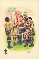 1920 Londra, Cserkész Világ Jamboree. Olasz kiadás / 1st Scout Jamboree. ASCI Commissariato Regionale Lombardo - Italian edition s: Bigio
