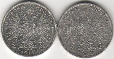 Ausztria 1912,13 2K 1-1db ezüst T:3