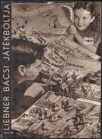 1941-1942 Liebner Bácsi Játékboltja játékkatalógus, illusztrált, hajtott