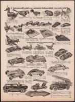 1941-1942 Liebner Bácsi Játékboltja játékkatalógus, illusztrált, hajtott