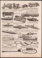 1941-1942 Liebner Bácsi Játékboltja játékkatalógus, illusztrált, hajtott