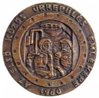 1980. "Az első közös űrrepülés emlékére" Br plakett. Szign.: A (182g/84mm) T:1- / Hungary ...