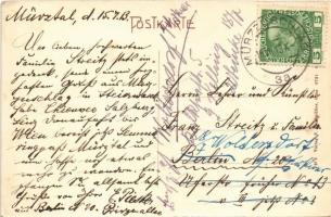 1913 Mürzzuschlag, Unser Kaiser Franz Josef / Franz Joseph with guns during hunting. Art Nouveau, fl...