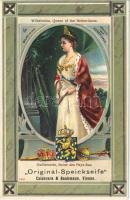 Wilhelmina, Queen of the Netherlands. Original Speickseife Calderara & Bankmann, Vienne. Art Nouveau, litho