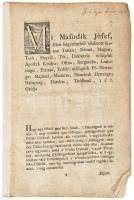 1785 II. József (1780-1790) jobbágyrendelete, magyar nyelven