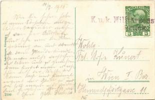 1915 Hall in Tirol, Kaiser Franz Josef Platz / square, horse chariots, tram