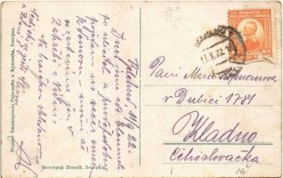 1922 Belgrade, Beograd, Belgrád; Kralja Milana ulica / street view with tram