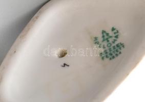 Hollóházi madár pár, kézzel festett, jelzett, hibátlan. m: 18 cm