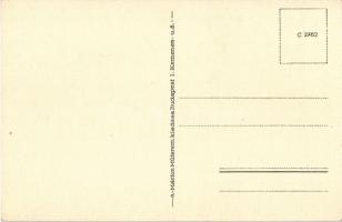 A tél árvái, síelő cserkész. Márton Műterem kiadása / Hungarian scout art postcard s: Márton L